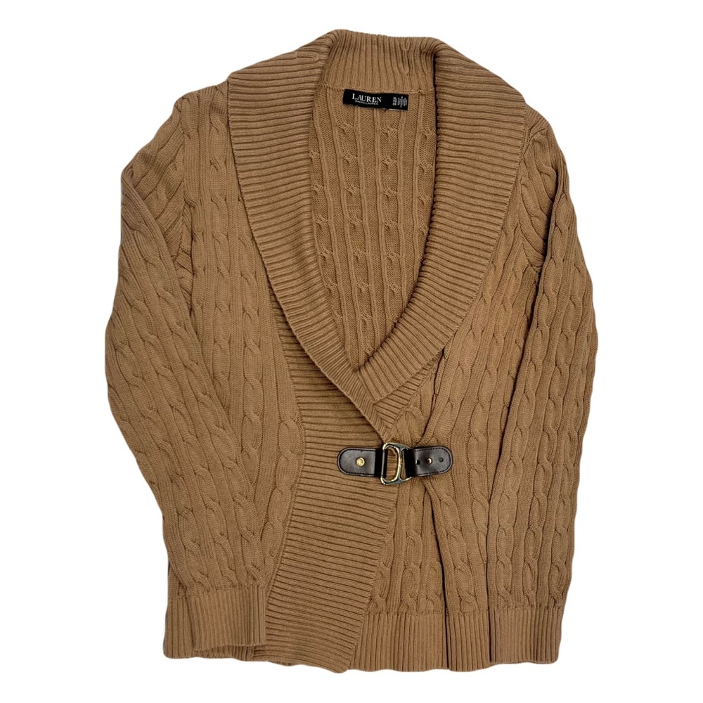 Women's Tan Cable Knit Sweater
